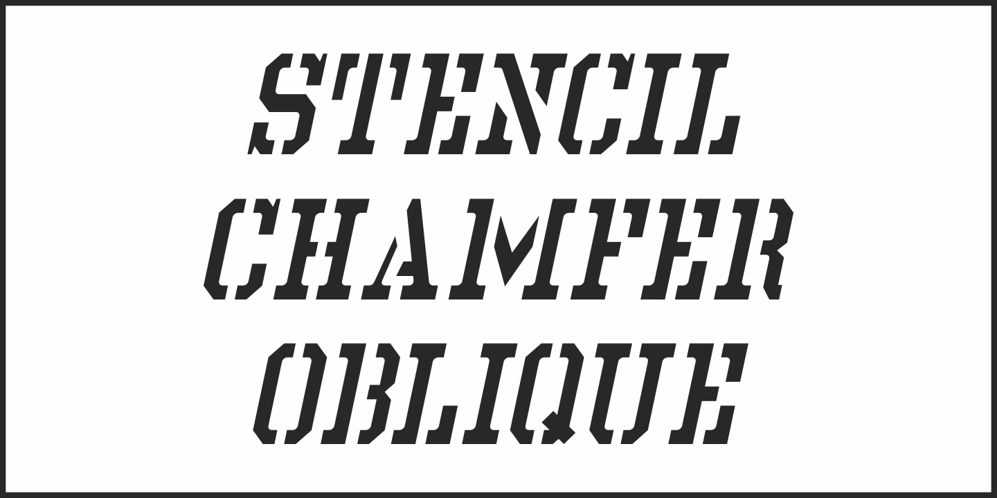 Beispiel einer Stencil Chamfer JNL-Schriftart #3